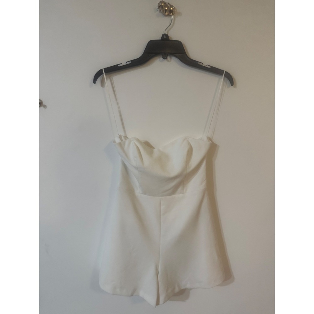 French Connection White Strapless Sweetheart Romper Size 2 (As is)